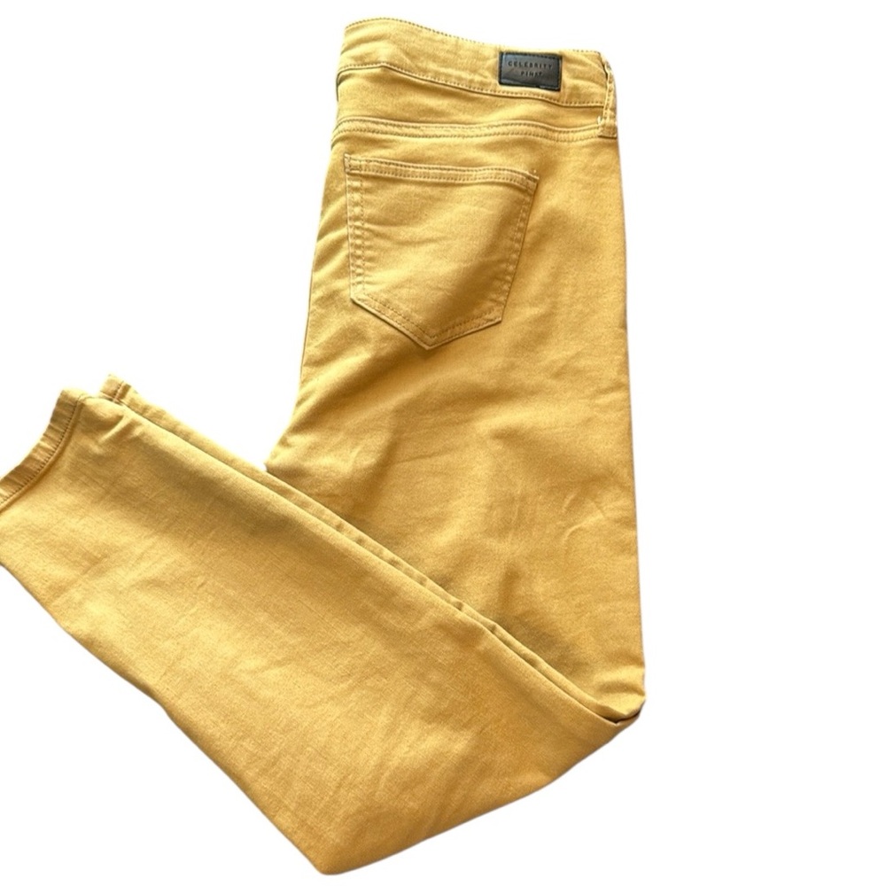 Celebrity Pink cropped colored denim yellow stretch skinny Jeans size 9/29